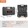 imageVEVOR 12quot Drive Impact Socket Set 65 Piece SAE 38quot to 114quot and Metric 1024mm 6 Point CrV Alloy Steel for Auto Repair EasytoRead Size Markings Rugged Construction Storage Case12 23PCS