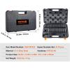 imageVEVOR 12quot Drive Impact Socket Set 65 Piece SAE 38quot to 114quot and Metric 1024mm 6 Point CrV Alloy Steel for Auto Repair EasytoRead Size Markings Rugged Construction Storage Case12 33PCS