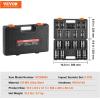 imageVEVOR 12quot Drive Impact Socket Set 65 Piece SAE 38quot to 114quot and Metric 1024mm 6 Point CrV Alloy Steel for Auto Repair EasytoRead Size Markings Rugged Construction Storage Case1 8PCS CRMO