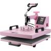 imageVEVOR 15x15 Heat Press Machine 8 in 1 Combo with 30 OZ Tumbler Press ampamp Hat Press Slide Out Heat Press Sublimation Machine for TShirts Hats Caps Tumblers Glass Cans Mugs and Plates Light Green8in115x1530OZPink
