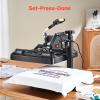 imageVEVOR 15x15 Heat Press Machine 8 in 1 Combo with 30 OZ Tumbler Press ampamp Hat Press Slide Out Heat Press Sublimation Machine for TShirts Hats Caps Tumblers Glass Cans Mugs and Plates Light Green8in115x15Black