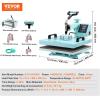imageVEVOR 15x15 Heat Press Machine 8 in 1 Combo with 30 OZ Tumbler Press ampamp Hat Press Slide Out Heat Press Sublimation Machine for TShirts Hats Caps Tumblers Glass Cans Mugs and Plates Light Green8in115x1530OZGreen