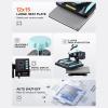 imageVEVOR 15x15 Heat Press Machine 8 in 1 Combo with 30 OZ Tumbler Press ampamp Hat Press Slide Out Heat Press Sublimation Machine for TShirts Hats Caps Tumblers Glass Cans Mugs and Plates Light Green8in112x1530OZGreen
