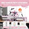 imageVEVOR 15x15 Heat Press Machine 8 in 1 Combo with 30 OZ Tumbler Press ampamp Hat Press Slide Out Heat Press Sublimation Machine for TShirts Hats Caps Tumblers Glass Cans Mugs and Plates Light Green8in115x1530OZPink