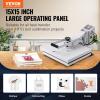 imageVEVOR 15x15 Heat Press Machine 8 in 1 Combo with 30 OZ Tumbler Press ampamp Hat Press Slide Out Heat Press Sublimation Machine for TShirts Hats Caps Tumblers Glass Cans Mugs and Plates Light Green15x15White