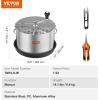 imageVEVOR 16 inch Stainless Steel Bud Leaf Trimmer with Clear Visibility Dome and Hand Pruners for Cutting Leaves Buds Flowers Hydroponic PlantsSilver 16inch