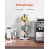 imageVEVOR 2 Tier Coffee Bar Organizer for Countertop Multifunctional Mug Holder and Coffee Station 12 Movable Hooks and 2 Shelves for Coffee Accessories Storage and Display Home Office Matte Black8 HooksTree