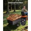 imageVEVOR 22 CuFt 1600Lbs Steel ATV UTV Trailer Tow Behind Dump Cart Heavy Duty Pull Behind Utility Dump Trailer for Lawn Mower Trailer Tractor Garden Yard with Removable Rear Panel600Lbs17cuft