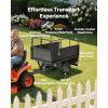 imageVEVOR 22 CuFt 1600Lbs Steel ATV UTV Trailer Tow Behind Dump Cart Heavy Duty Pull Behind Utility Dump Trailer for Lawn Mower Trailer Tractor Garden Yard with Removable Rear Panel600Lbs17cuft