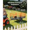 imageVEVOR 22 CuFt 1600Lbs Steel ATV UTV Trailer Tow Behind Dump Cart Heavy Duty Pull Behind Utility Dump Trailer for Lawn Mower Trailer Tractor Garden Yard with Removable Rear Panel1600Lbs22cuft