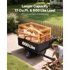 imageVEVOR 22 CuFt 1600Lbs Steel ATV UTV Trailer Tow Behind Dump Cart Heavy Duty Pull Behind Utility Dump Trailer for Lawn Mower Trailer Tractor Garden Yard with Removable Rear Panel600Lbs17cuft