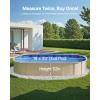 imageVEVOR 24ft Round Above Ground Pool Liner Unibead Pool Liners Standard Gauge 52inch Wall Height Designed for Steel Sided AboveGround Swimming PoolsOval