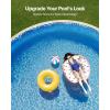imageVEVOR 24ft Round Above Ground Pool Liner Unibead Pool Liners Standard Gauge 52inch Wall Height Designed for Steel Sided AboveGround Swimming PoolsRound
