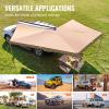 imageVEVOR 270 Degree Vehicle Overland Awning Free Standing Driver Side Waterproof Car Shelter UV50 Vehicle Awning for SUV Truck Van Ultimate Sun Protection 270LTEKhaki 270 82ft Car Awning