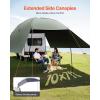 imageVEVOR 270 Degree Vehicle Overland Awning Free Standing Driver Side Waterproof Car Shelter UV50 Vehicle Awning for SUV Truck Van Ultimate Sun Protection 270LTEArmyGreen 10X7ft Car Awning