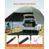 imageVEVOR 270 Degree Vehicle Overland Awning Free Standing Driver Side Waterproof Car Shelter UV50 Vehicle Awning for SUV Truck Van Ultimate Sun Protection 270LTEArmyGreen 10X7ft Car Awning