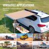 imageVEVOR 270 Degree Vehicle Overland Awning Free Standing Driver Side Waterproof Car Shelter UV50 Vehicle Awning for SUV Truck Van Ultimate Sun Protection 270LTEKhaki 46X66ft Car Awning
