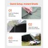 imageVEVOR 270 Degree Vehicle Overland Awning Free Standing Driver Side Waterproof Car Shelter UV50 Vehicle Awning for SUV Truck Van Ultimate Sun Protection 270LTEArmyGreen 10X7ft Car Awning