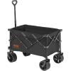 imageVEVOR 3in1 550lbs220L Large Collapsible Folding Wagon Convert to Bench Foldable Beach Wagon with Wheels for Sand Outdoor Utility Wagon for Groceries Camping Sports Shopping220L350LBS Capacity
