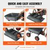 imageVEVOR 4 CuFt 600lbs Poly Garden Cart Dump Wagon Heavy Duty 4 Wheel Wheelbarrow Yard Cart Dump Wagon with 10in All Terrain Wheels Steel Frame and Quick Release SystemPoly600lbs