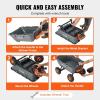 imageVEVOR 4 CuFt 600lbs Poly Garden Cart Dump Wagon Heavy Duty 4 Wheel Wheelbarrow Yard Cart Dump Wagon with 10in All Terrain Wheels Steel Frame and Quick Release System800lbs