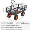 imageVEVOR 400lbs Steel Garden Dump Cart Heavy Duty Garden Wagon Yard Dump Wagon with Removable Sides Convert to Flatbed Utility Liner 10in All Terrain Wheels880lbs