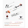 imageVEVOR 5in1 26cc 2 Cycle Gas Powered Dual Sided Hedge Trimmer Weed Eater String Trimmer Edger Pole Saw Chainsaw Pruner with EPA CE and EMC Certification26cc 4in1 Gas Hedge Trimmer  String Trimmer  Brush Cutter  Edger