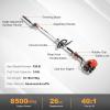 imageVEVOR 5in1 26cc 2 Cycle Gas Powered Dual Sided Hedge Trimmer Weed Eater String Trimmer Edger Pole Saw Chainsaw Pruner with EPA CE and EMC Certification26cc 5in1 Gas Hedge Trimmer  Weed Eater  String Trimmer  Brush Cutter  Edger  Pole Saw Chainsaw Pruner
