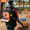 imageVEVOR 63CC Backpack Leaf Blower Gas Powered 189L Tank Delivers 1110CFM ampamp 220MPH Perfect for Garden Maintenance Clearing Leaves ampamp Snow52CC Backpack