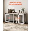 imageVEVOR 72quotDog Crate Furniture for 2 DogsDouble Dog Crate Furniture with Double Sliding DoorsLarge Dog Crate TV Stand with Removable TraySteel Frame Double Dog Crate for SmallMediumLarge Dogs White71