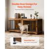 imageVEVOR 72quotDog Crate Furniture for 2 DogsDouble Dog Crate Furniture with Double Sliding DoorsLarge Dog Crate TV Stand with Removable TraySteel Frame Double Dog Crate for SmallMediumLarge Dogs White75