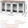 imageVEVOR 72quotDog Crate Furniture for 2 DogsDouble Dog Crate Furniture with Double Sliding DoorsLarge Dog Crate TV Stand with Removable TraySteel Frame Double Dog Crate for SmallMediumLarge Dogs White71
