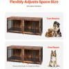 imageVEVOR 72quotDog Crate Furniture for 2 DogsDouble Dog Crate Furniture with Double Sliding DoorsLarge Dog Crate TV Stand with Removable TraySteel Frame Double Dog Crate for SmallMediumLarge Dogs White75
