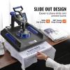 imageVEVOR 8 in 1 Heat Press Machine 15x15 Inch 360 Swing Away Tshirt Press Digital Professional Sublimation Heat Transfer for T Shirts Hat Cap Mug PlateBlue