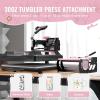 imageVEVOR 8 in 1 Heat Press Machine 15x15 Inch 360 Swing Away Tshirt Press Digital Professional Sublimation Heat Transfer for T Shirts Hat Cap Mug PlatePink
