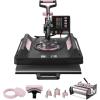 imageVEVOR 8 in 1 Heat Press Machine 15x15 Inch 360 Swing Away Tshirt Press Digital Professional Sublimation Heat Transfer for T Shirts Hat Cap Mug PlatePink