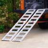 imageVEVOR Aluminum Ramps 1250lbs Straight Ramp with Treads and Load Straps Portable Loading Ramp for Motorcycles ATVs Trucks Lawn Mower Dirt Bike Garden Tractor 78quot L x 12quot W 2Pcs1250lbs