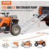 imageVEVOR Aluminum Ramps 1250lbs Straight Ramp with Treads and Load Straps Portable Loading Ramp for Motorcycles ATVs Trucks Lawn Mower Dirt Bike Garden Tractor 78quot L x 12quot W 2Pcs1250lbs
