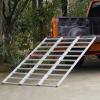 imageVEVOR Aluminum Ramps 1250lbs Straight Ramp with Treads and Load Straps Portable Loading Ramp for Motorcycles ATVs Trucks Lawn Mower Dirt Bike Garden Tractor 78quot L x 12quot W 2Pcs1500lbs