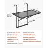 imageVEVOR Balcony Hanging Table 24 x 16 inch Metal Folding Balcony Railing Table Outdoor Balcony Bar Table for Railings 5Level Adjustable Fit Railing from 1quot to 47quot Serving Table for Patio ampamp Deck