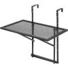 imageVEVOR Balcony Hanging Table 24 x 16 inch Metal Folding Balcony Railing Table Outdoor Balcony Bar Table for Railings 5Level Adjustable Fit Railing from 1quot to 47quot Serving Table for Patio ampamp Deck