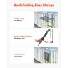 imageVEVOR Balcony Hanging Table 24 x 16 inch Metal Folding Balcony Railing Table Outdoor Balcony Bar Table for Railings 5Level Adjustable Fit Railing from 1quot to 47quot Serving Table for Patio ampamp Deck