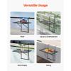 imageVEVOR Balcony Hanging Table 24 x 16 inch Metal Folding Balcony Railing Table Outdoor Balcony Bar Table for Railings 5Level Adjustable Fit Railing from 1quot to 47quot Serving Table for Patio ampamp Deck