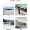 imageVEVOR Balcony Hanging Table 315 x 12 inch Folding Balcony Railing Table Outdoor Bar Table 50 lbs Loading Fit Railing from 1quot to 43quot Serving for Patio ampamp Deck59 x 12 inch