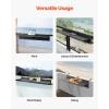 imageVEVOR Balcony Hanging Table 315 x 12 inch Folding Balcony Railing Table Outdoor Bar Table 50 lbs Loading Fit Railing from 1quot to 43quot Serving for Patio ampamp Deck48 x 12 inch