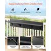 imageVEVOR Balcony Hanging Table 315 x 12 inch Folding Balcony Railing Table Outdoor Bar Table 50 lbs Loading Fit Railing from 1quot to 43quot Serving for Patio ampamp Deck59 x 12 inch