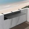 imageVEVOR Balcony Hanging Table 315 x 12 inch Folding Balcony Railing Table Outdoor Bar Table 50 lbs Loading Fit Railing from 1quot to 43quot Serving for Patio ampamp Deck48 x 12 inch