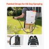 imageVEVOR Battery Powered Backpack Sprayer 32 Gal Powerful Electric Backpack Sprayer 2 Retractable Wands ampamp 5 Nozzles Adjustable 090 PSI 2 Hour Runtime Portable Weed Sprayers for Yard Garden Lawn32 Gal Backpack Sprayer