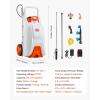imageVEVOR Battery Powered Backpack Sprayer 32 Gal Powerful Electric Backpack Sprayer 2 Retractable Wands ampamp 5 Nozzles Adjustable 090 PSI 2 Hour Runtime Portable Weed Sprayers for Yard Garden LawnTowBehind