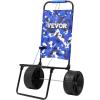 imageVEVOR Beach Dolly with Big Wheels for Sand 299quot x 154quot Cargo Deck w 12quot Balloon Wheels 165LBS Loading Capacity Folding Sand Cart ampamp 27quot to 447quot Adjustable Height Heavy Duty Cart for Beach15 x 16 Cargo Deck  10 PE Solid Wheels